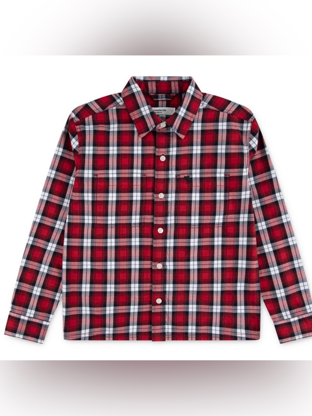 abercrombie kids Black White Red Checkered Shirt. Size 13/14